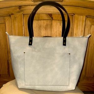 New Portland Leather Goods Large Beluga Zippered Tote